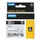 Dymo Rhino Permanent Vinyl Industrial Label Tape, 0.75 in. x 18 ft, Black/White Print 1805436 - alternate 1